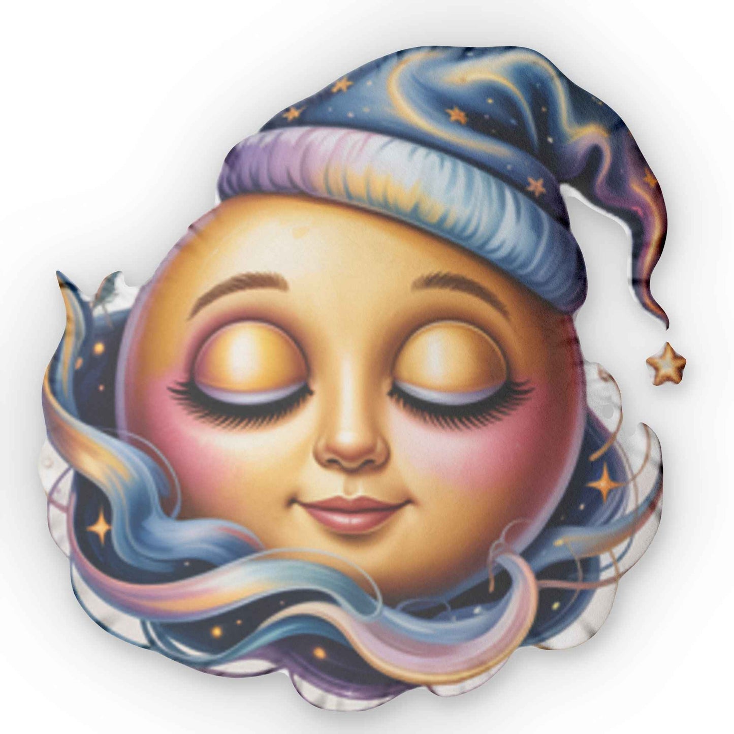 Bedtime Emoji Pillow — Cute Sleepy Face Custom Shaped Pillow