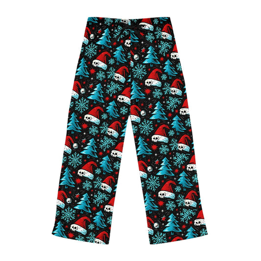 Christmas Skull Pajama Pants — Women's Holiday Lounge Sleepwear