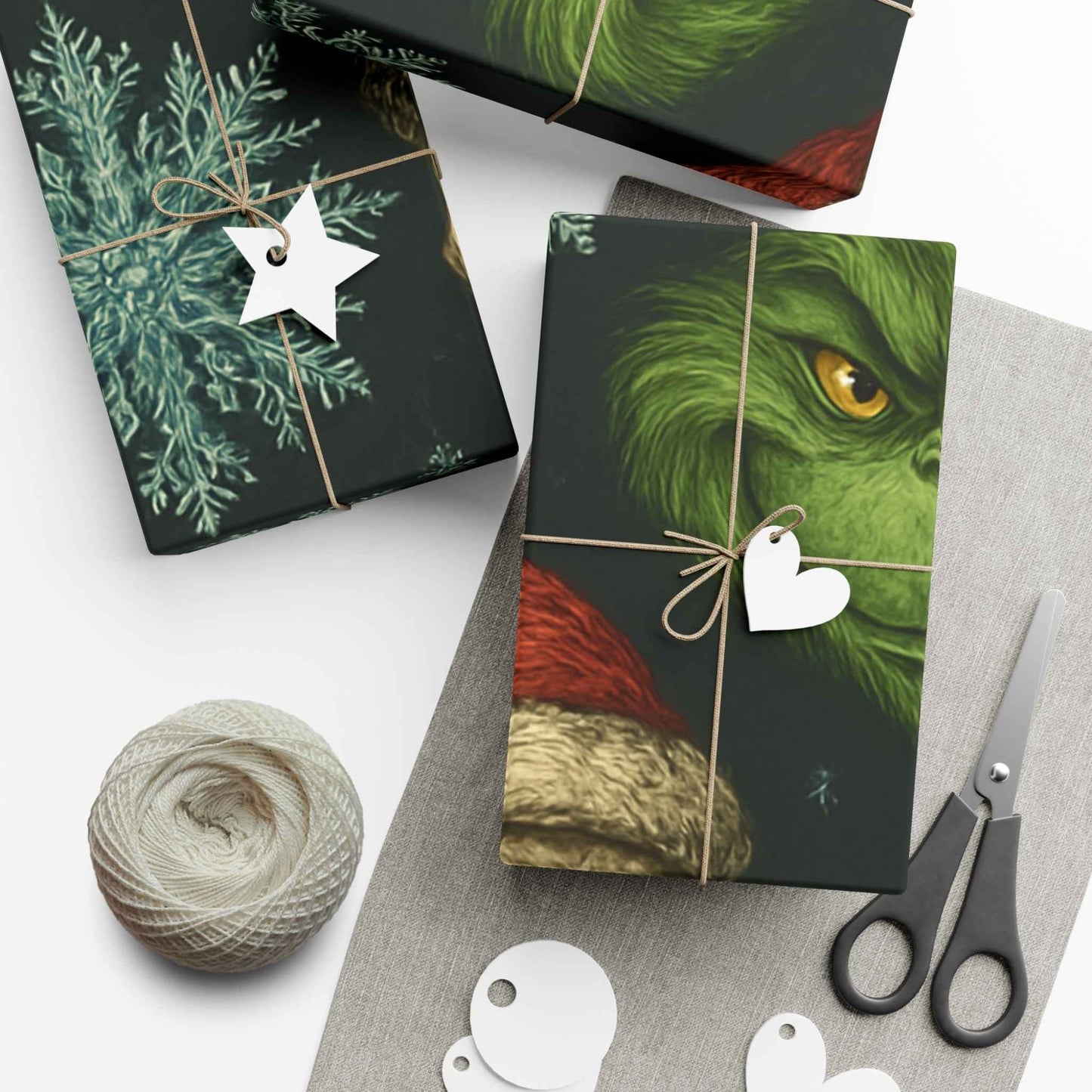 Grinch Christmas Gift Wrap Paper — Festive Holiday Wrapping Sheets