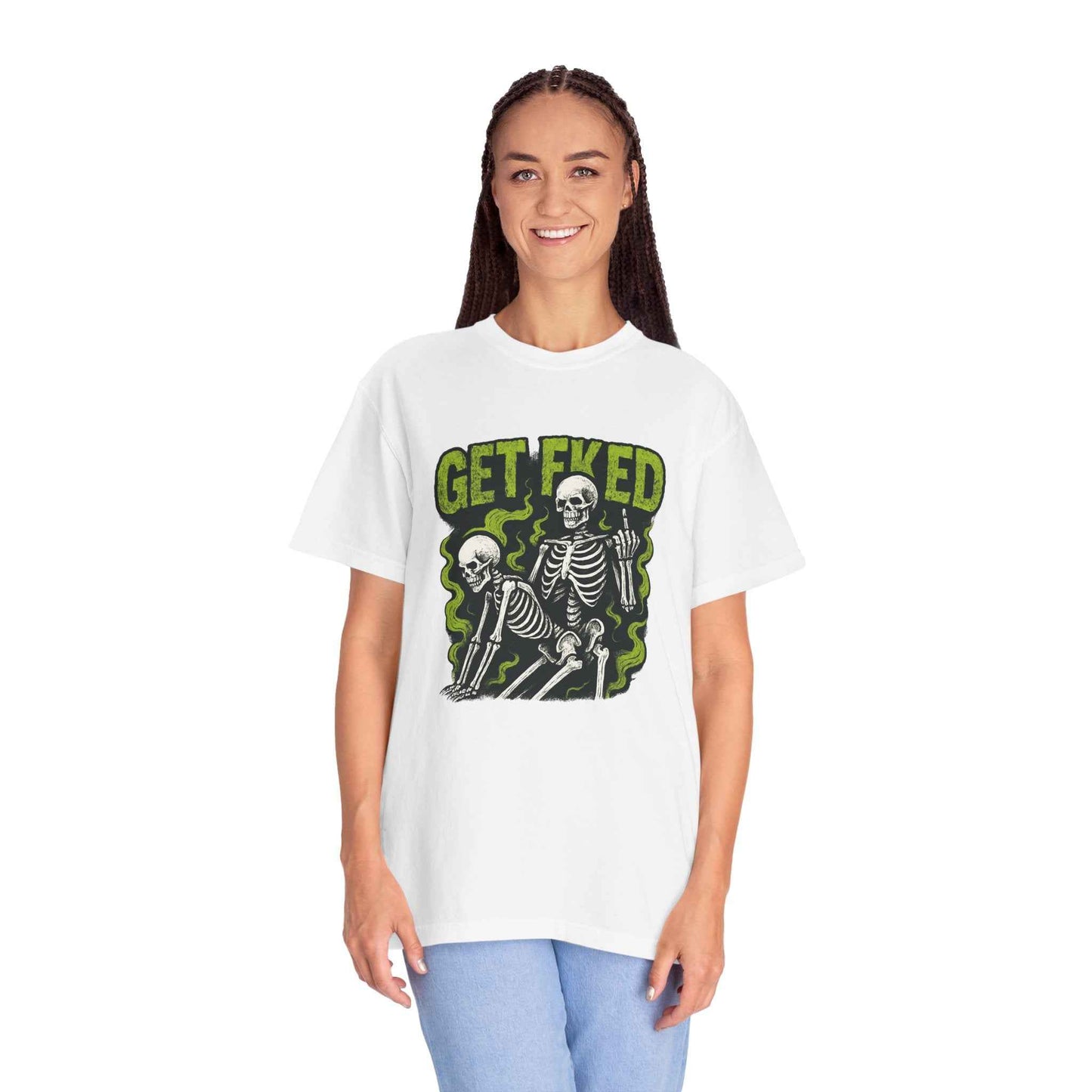 Get Fked Skeletons T-Shirt — Edgy Goth Skull Graphic Tee