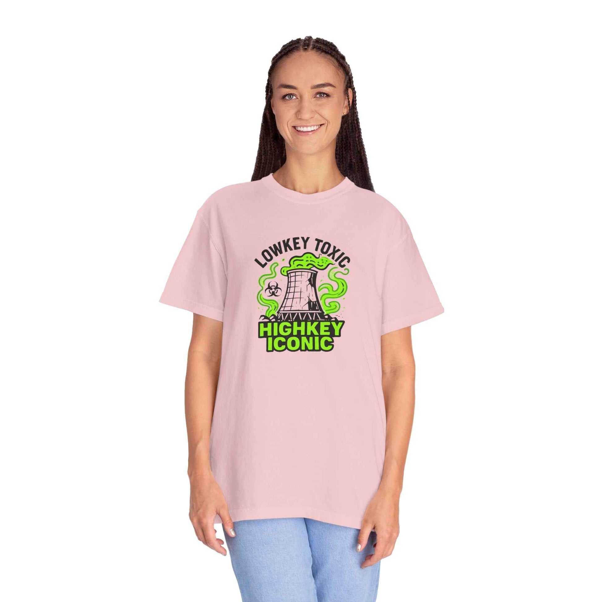 T-Shirt — "Lowkey Toxic, Highkey Iconic" Nuclear Monster Graphic Tee