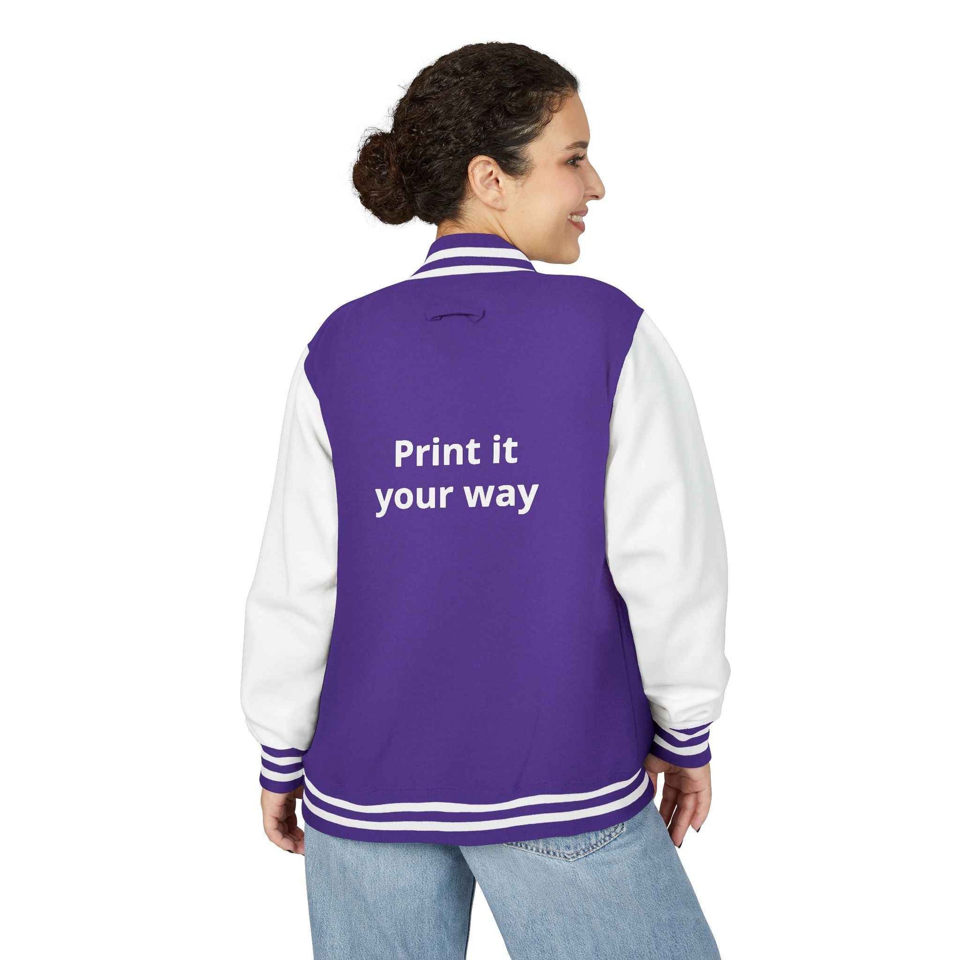 Letterman Jacket — "Print It Your Way" Customizable Varsity Jacket