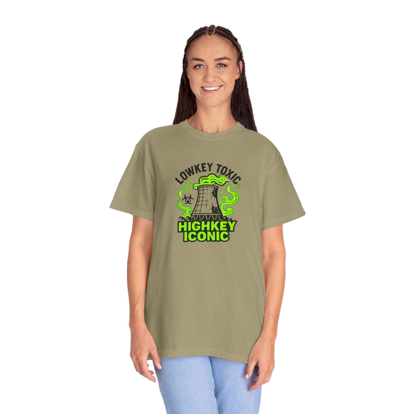 T-Shirt — "Lowkey Toxic, Highkey Iconic" Nuclear Monster Graphic Tee