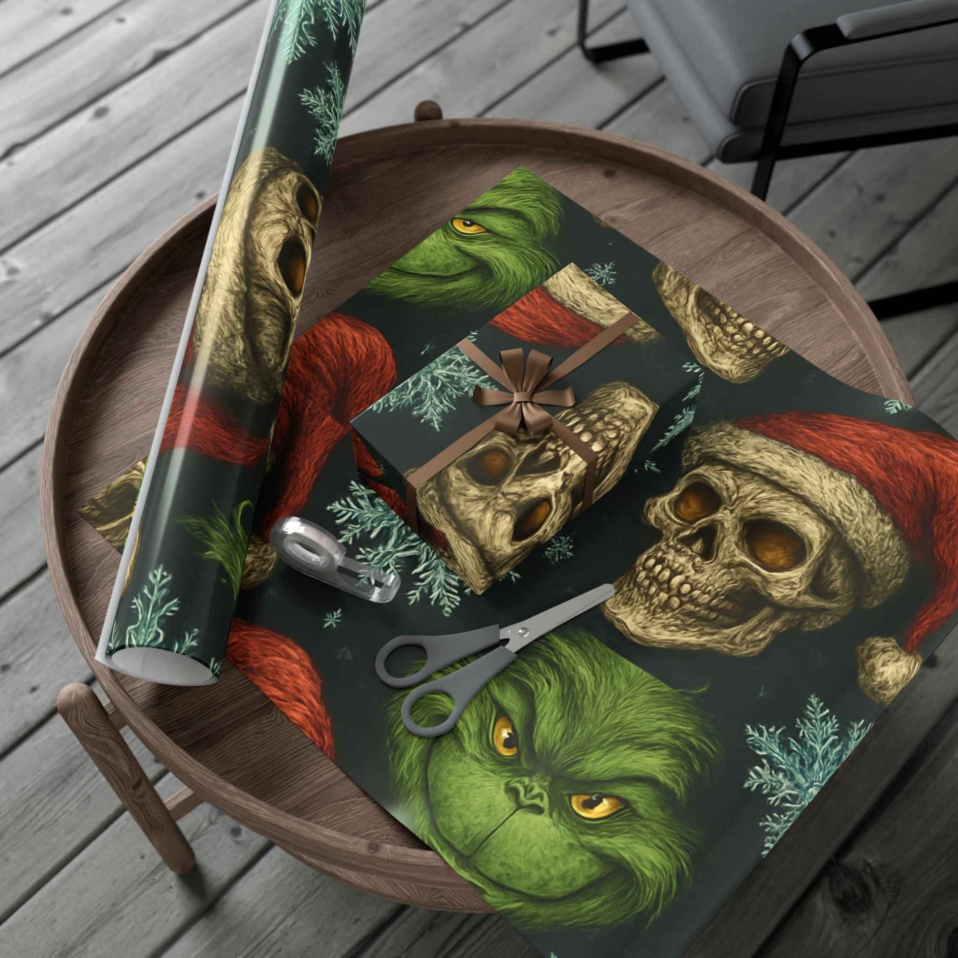 Grinch Christmas Gift Wrap Paper — Festive Holiday Wrapping Sheets