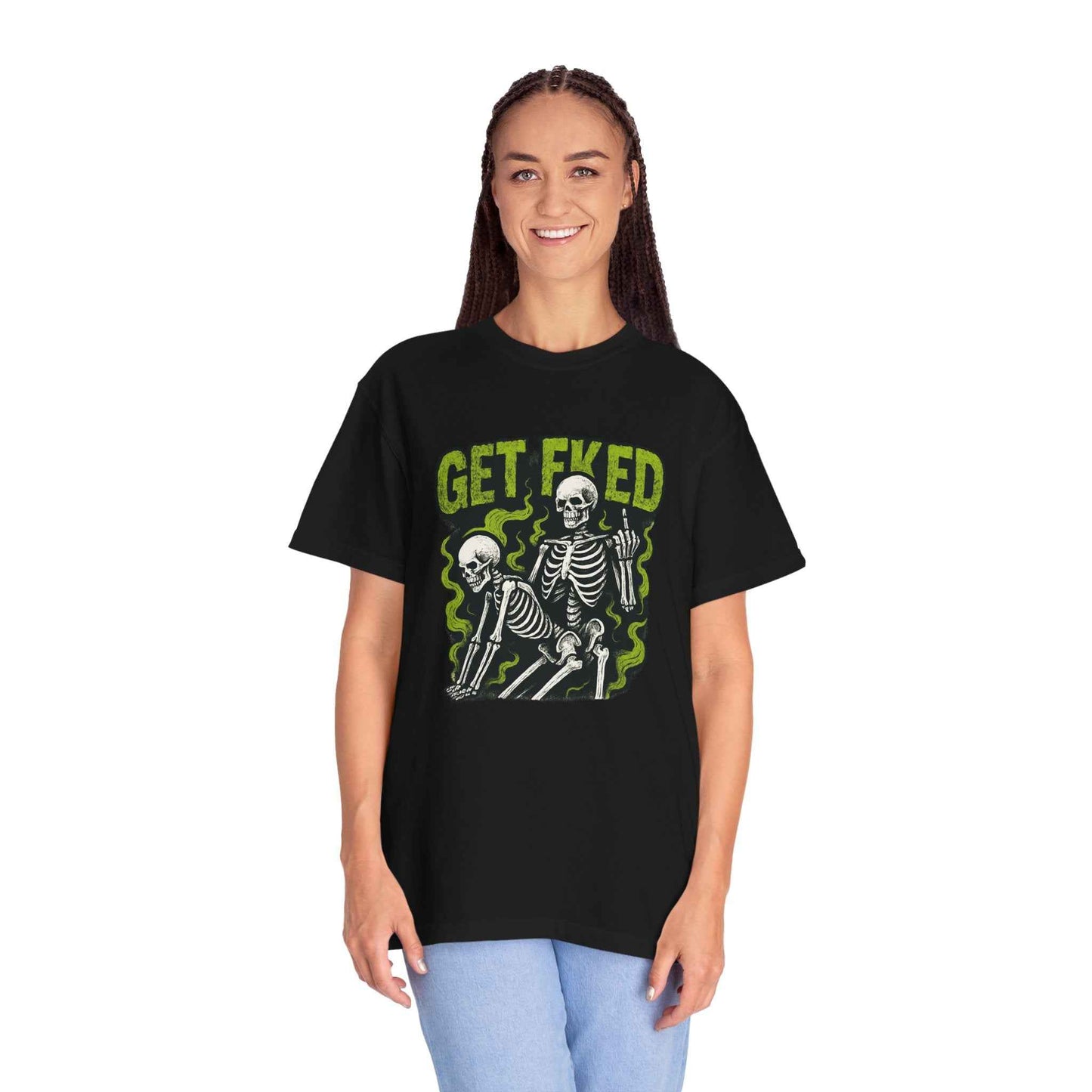 Get Fked Skeletons T-Shirt — Edgy Goth Skull Graphic Tee