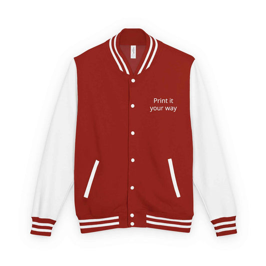 Letterman Jacket — "Print It Your Way" Customizable Varsity Jacket