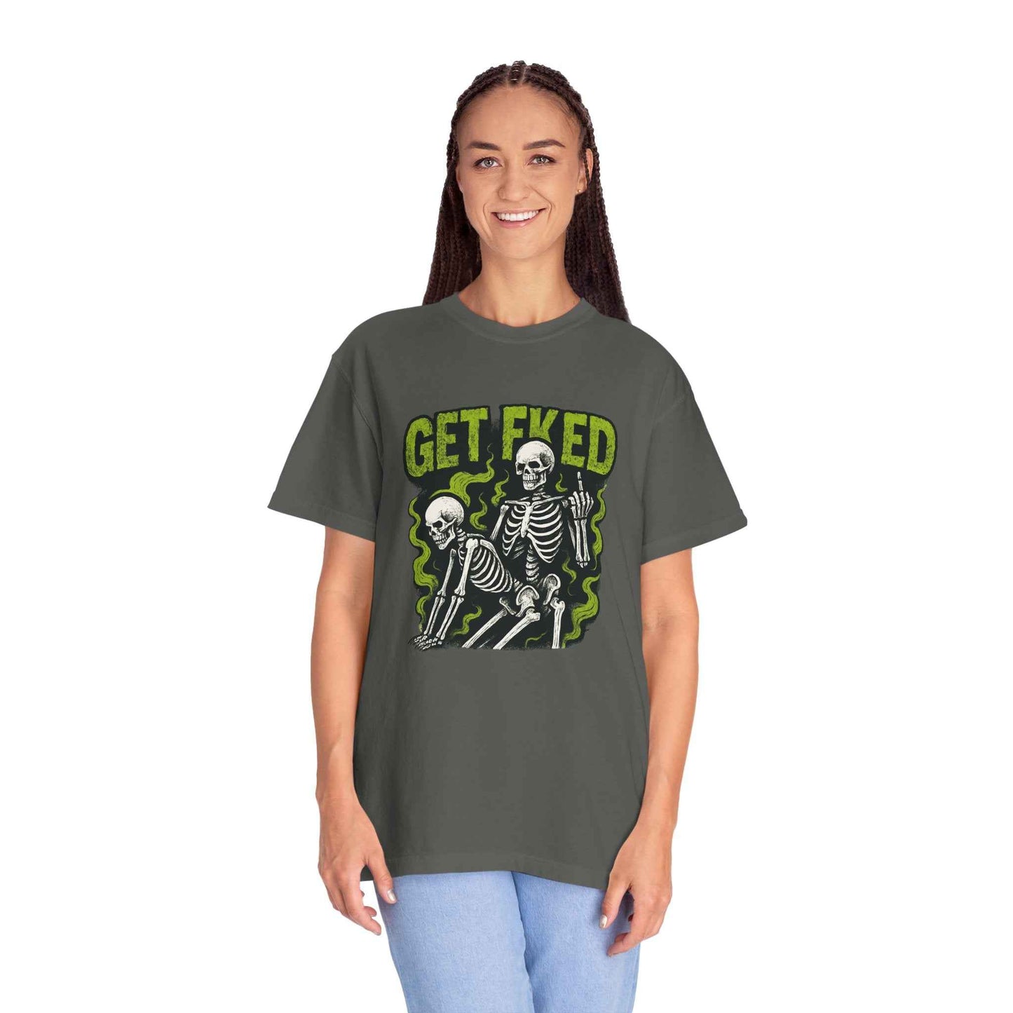 Get Fked Skeletons T-Shirt — Edgy Goth Skull Graphic Tee