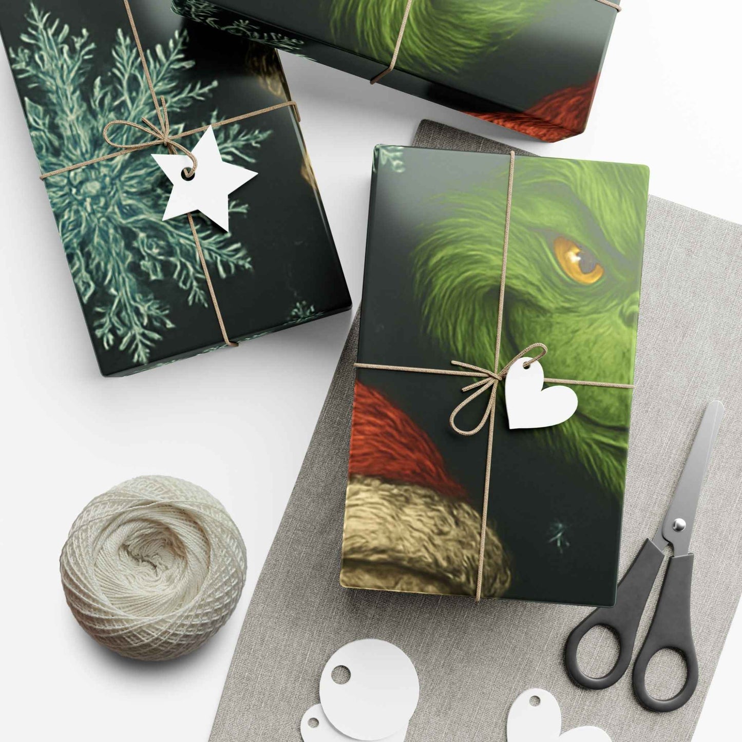Grinch Christmas Gift Wrap Paper — Festive Holiday Wrapping Sheets