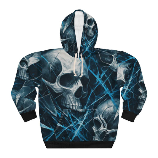 Skull Lightning All-Over Print Hoodie