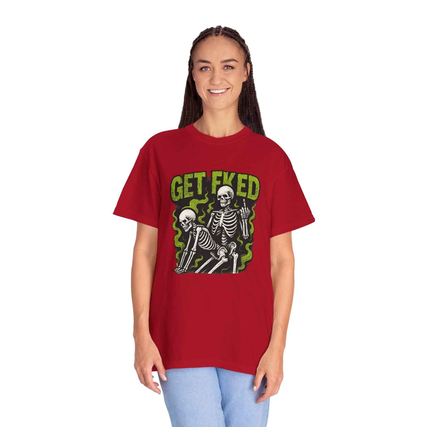 Get Fked Skeletons T-Shirt — Edgy Goth Skull Graphic Tee