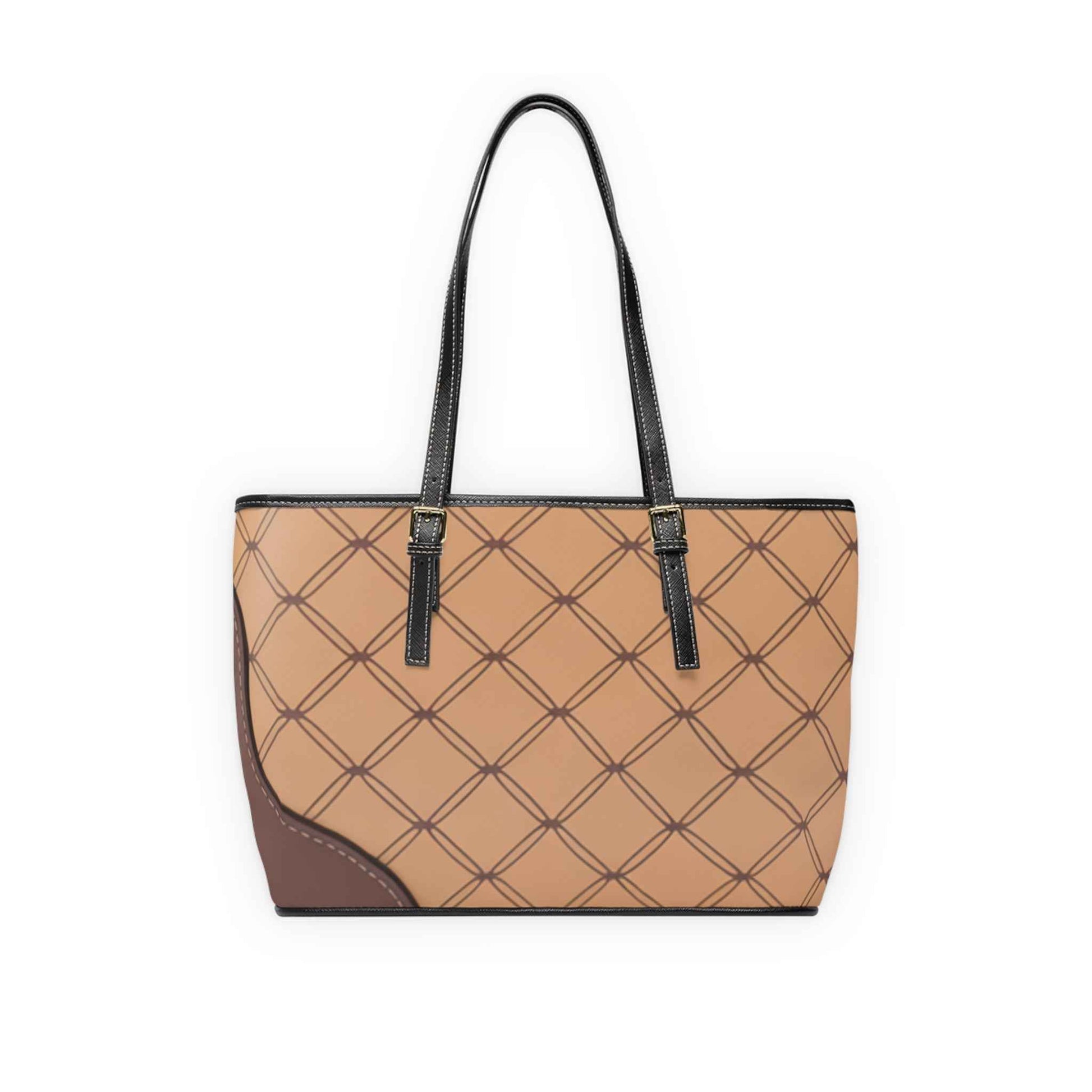 Quilted Monogram PU Leather Shoulder Bag