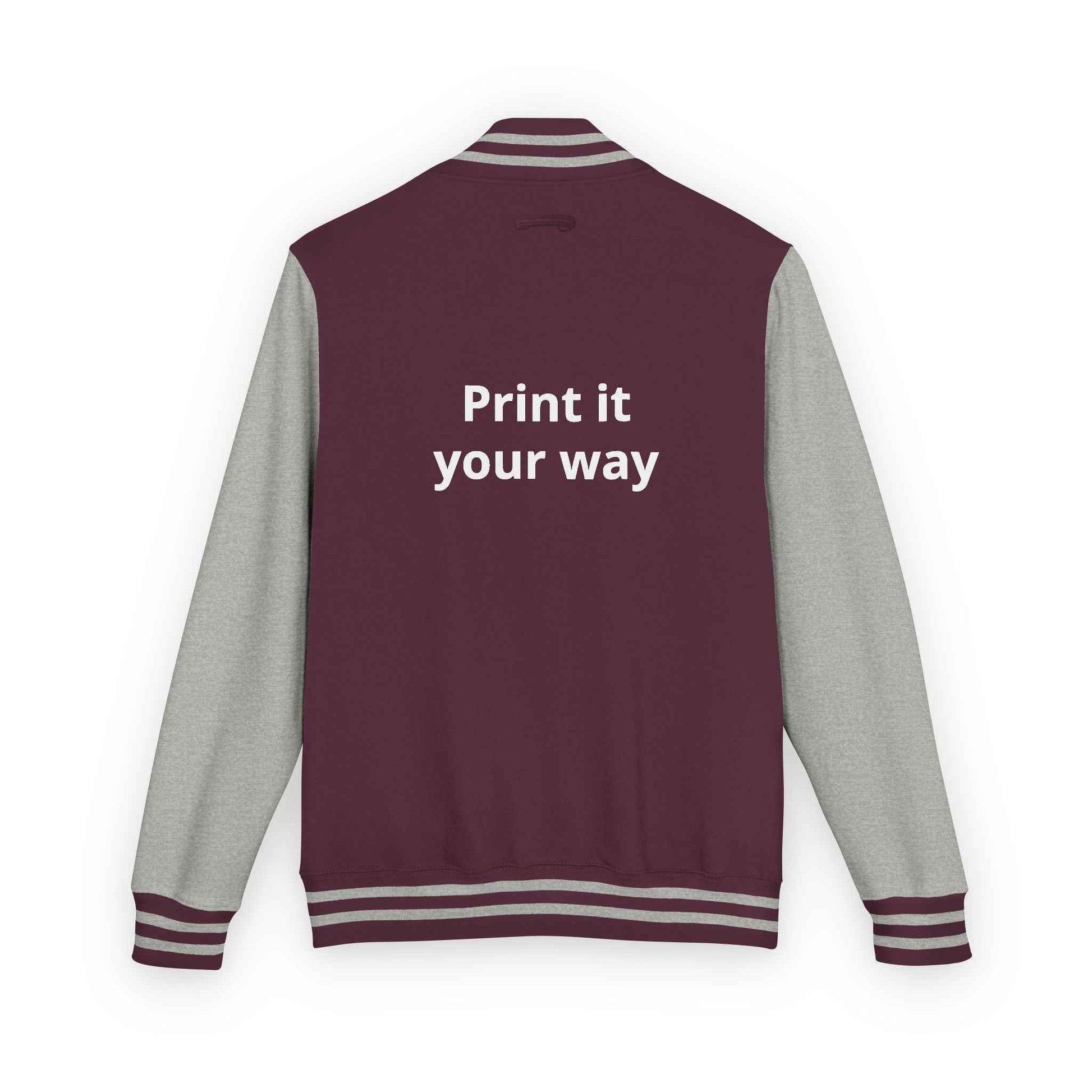 Letterman Jacket — "Print It Your Way" Customizable Varsity Jacket