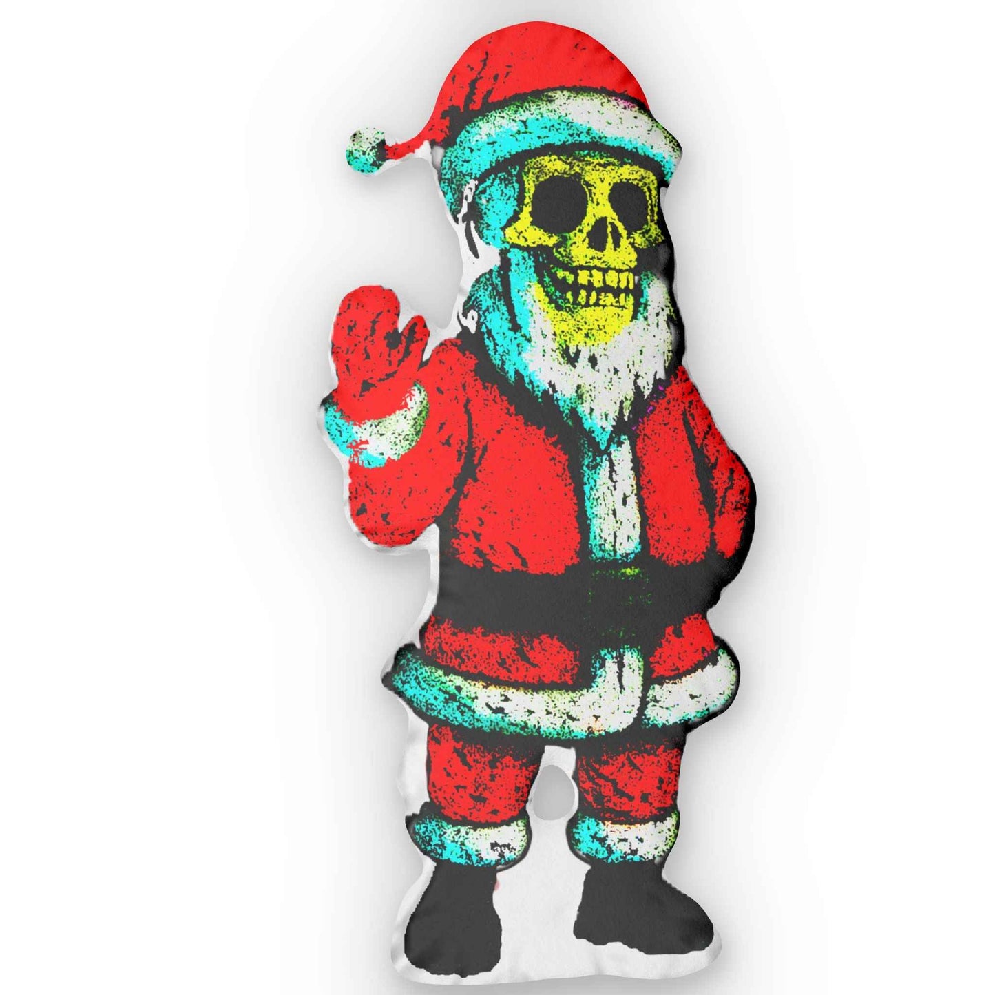 Skull Santa Custom Shaped Pillow – Gothic Christmas Decorative Cushion