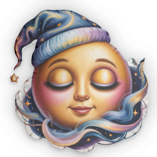 Bedtime Emoji Pillow — Cute Sleepy Face Custom Shaped Pillow