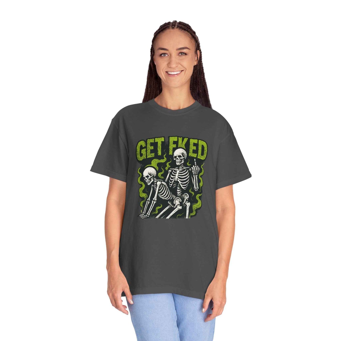 Get Fked Skeletons T-Shirt — Edgy Goth Skull Graphic Tee