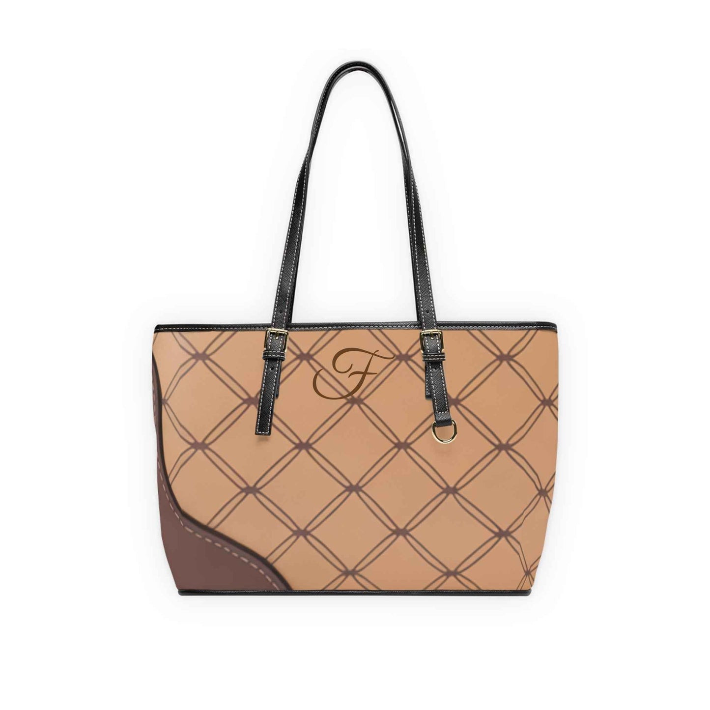 Quilted Monogram PU Leather Shoulder Bag