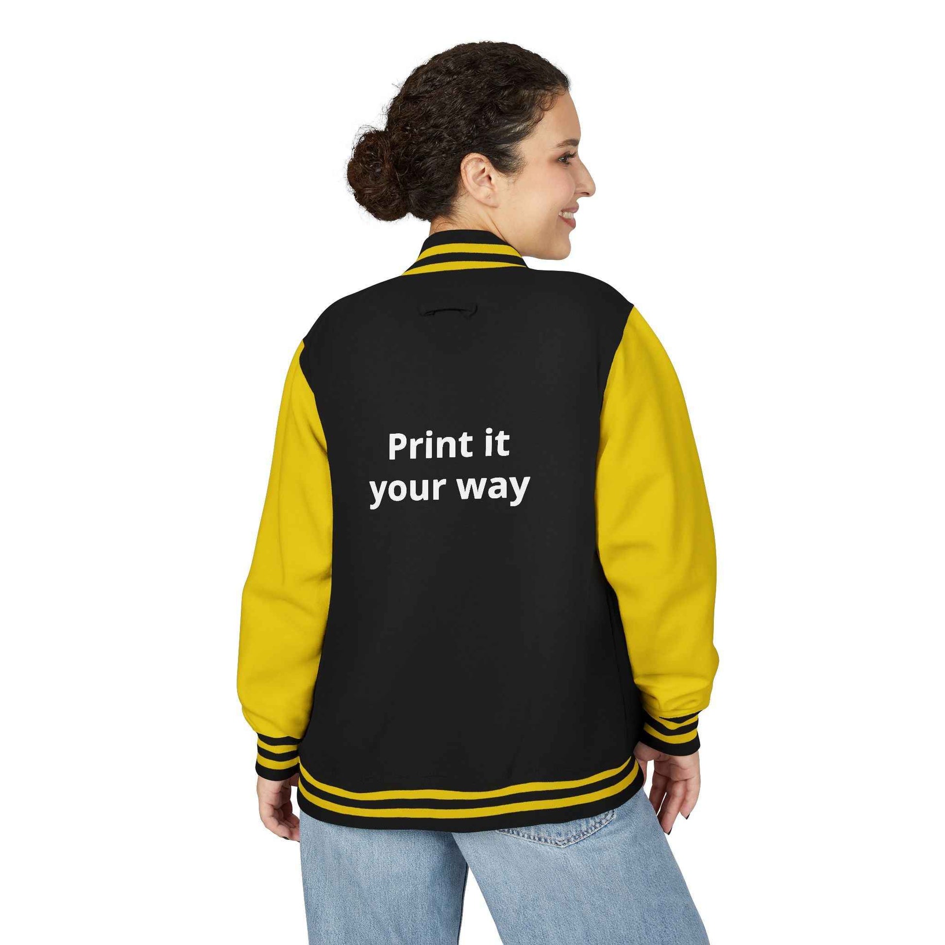 Letterman Jacket — "Print It Your Way" Customizable Varsity Jacket