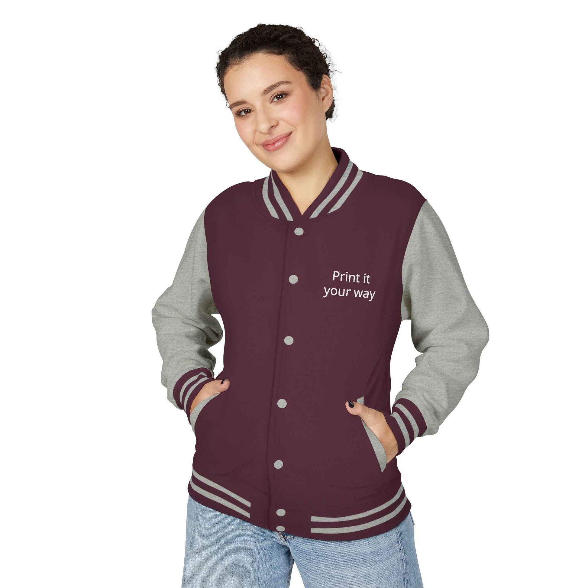 Letterman Jacket — "Print It Your Way" Customizable Varsity Jacket