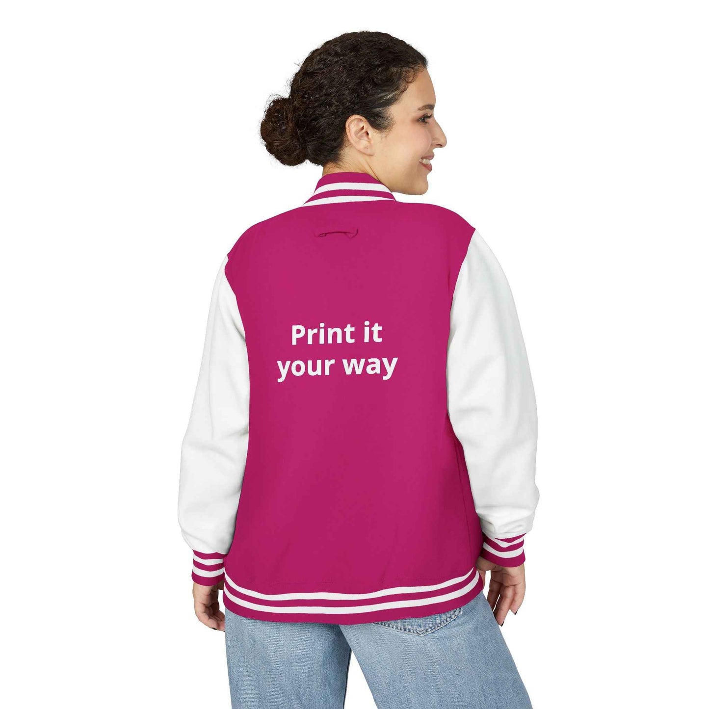 Letterman Jacket — "Print It Your Way" Customizable Varsity Jacket