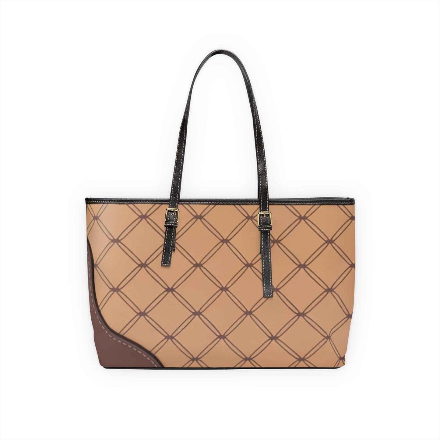 Quilted Monogram PU Leather Shoulder Bag
