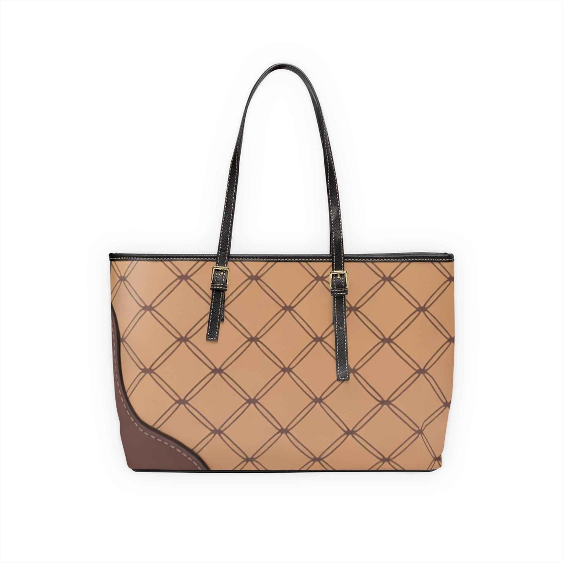 Quilted Monogram PU Leather Shoulder Bag
