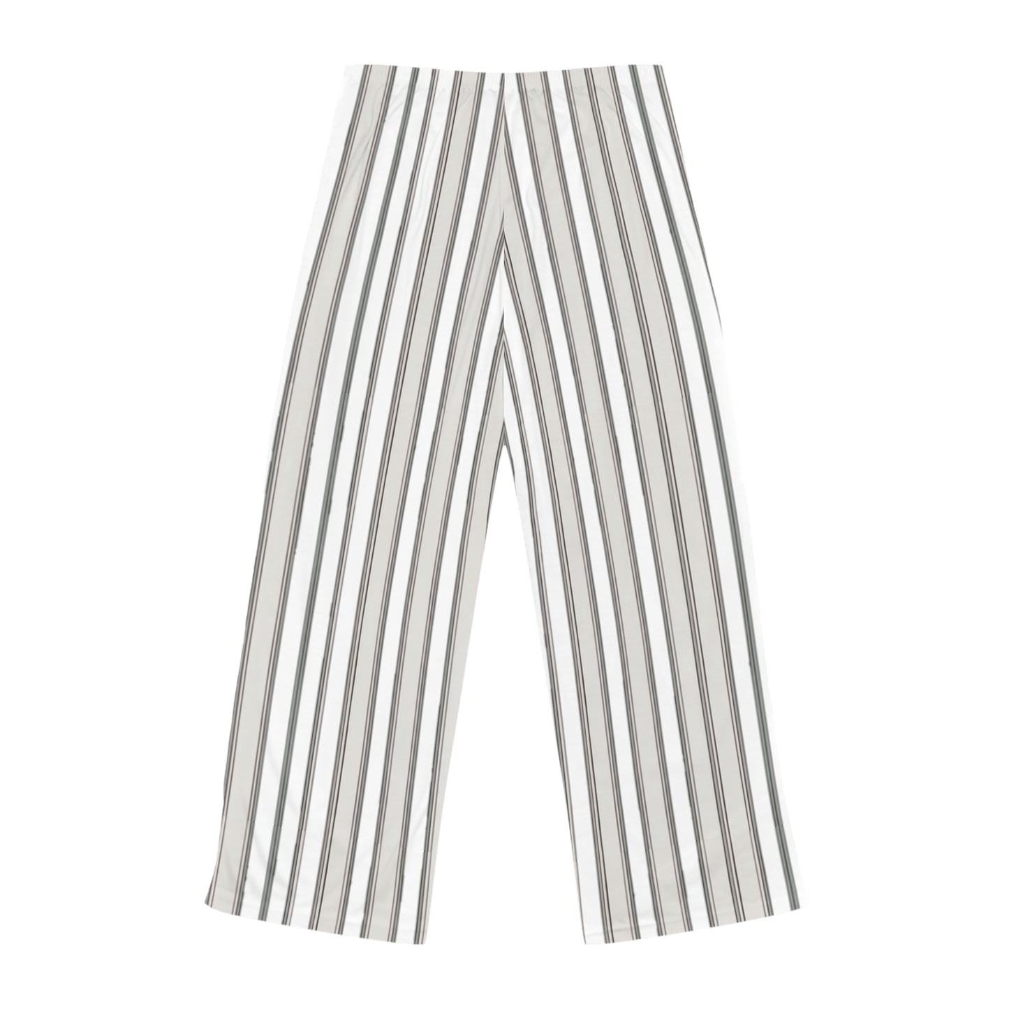 Striped Women’s Pajama Pants — Classic Neutral Lounge Sleepwear