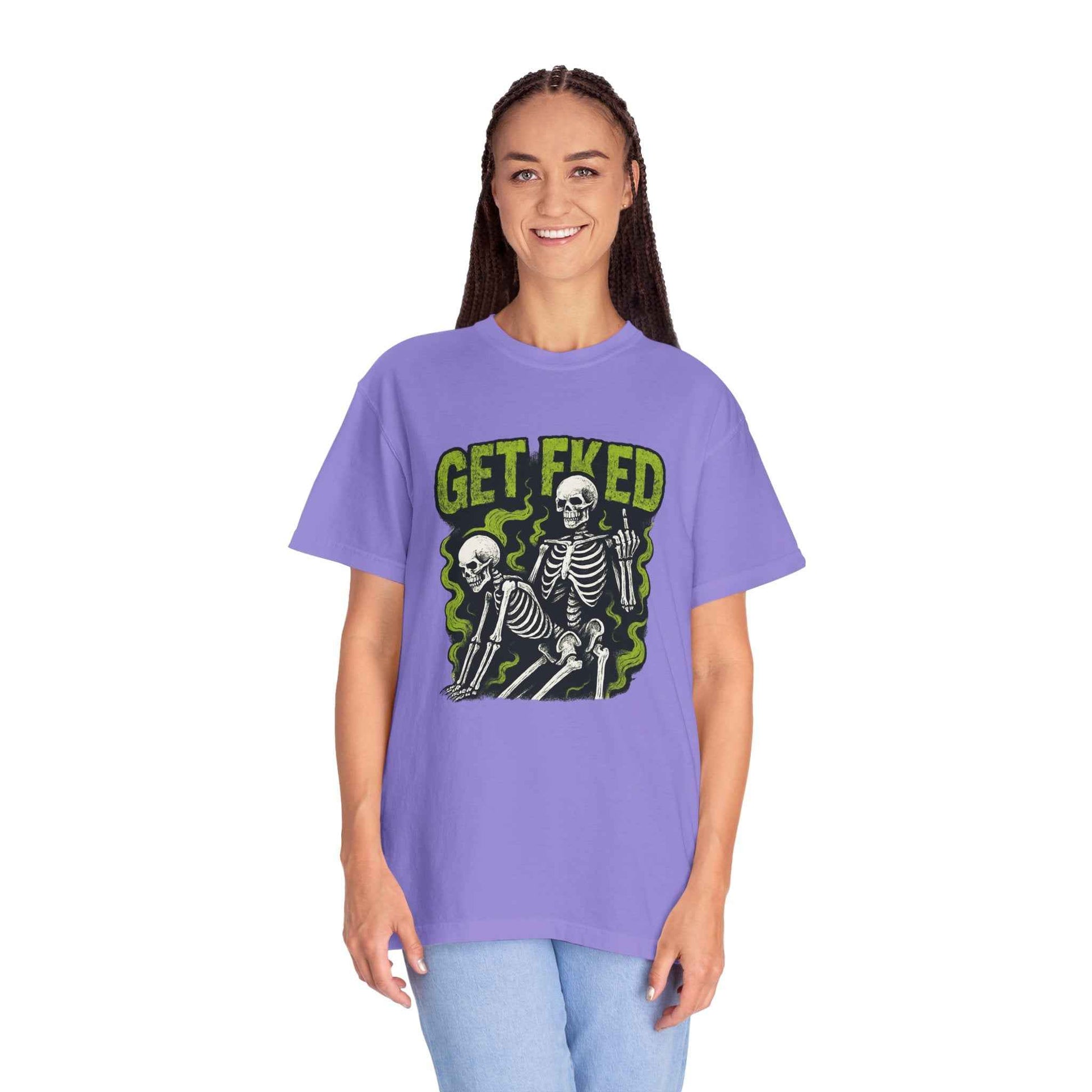 Get Fked Skeletons T-Shirt — Edgy Goth Skull Graphic Tee