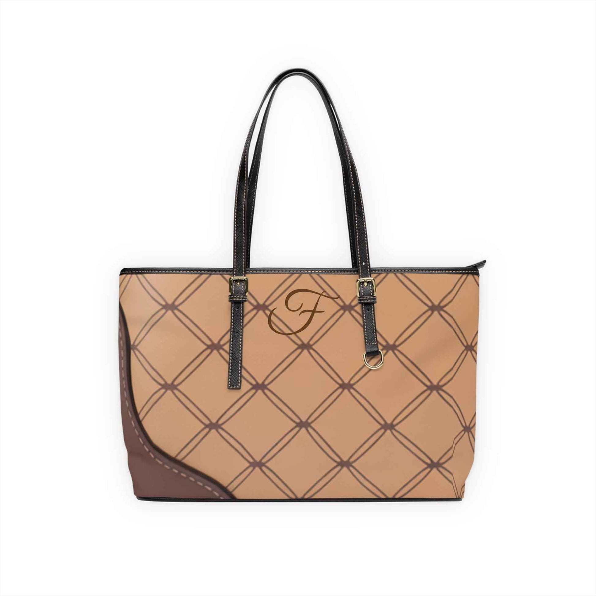 Quilted Monogram PU Leather Shoulder Bag