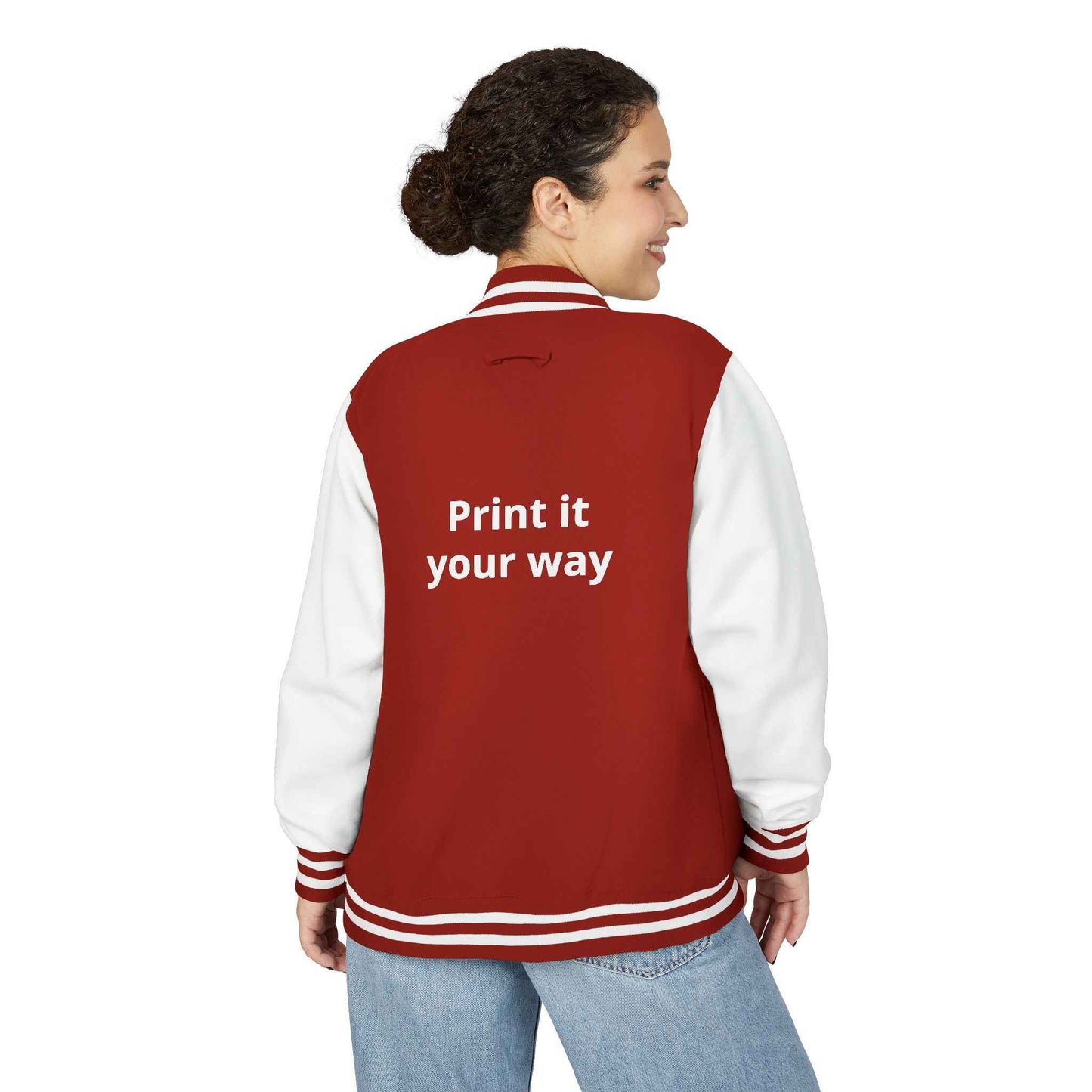 Letterman Jacket — "Print It Your Way" Customizable Varsity Jacket