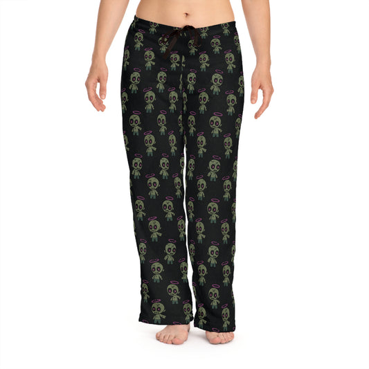 Zombie Skull Pajama Pants — Women's Halloween Lounge Sleepwear