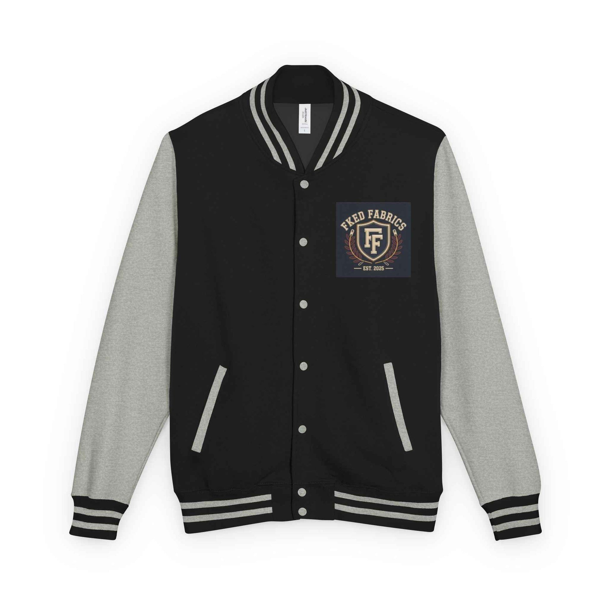 Fked Fabrics Letterman Jacket – Retro Crest Varsity Bomber