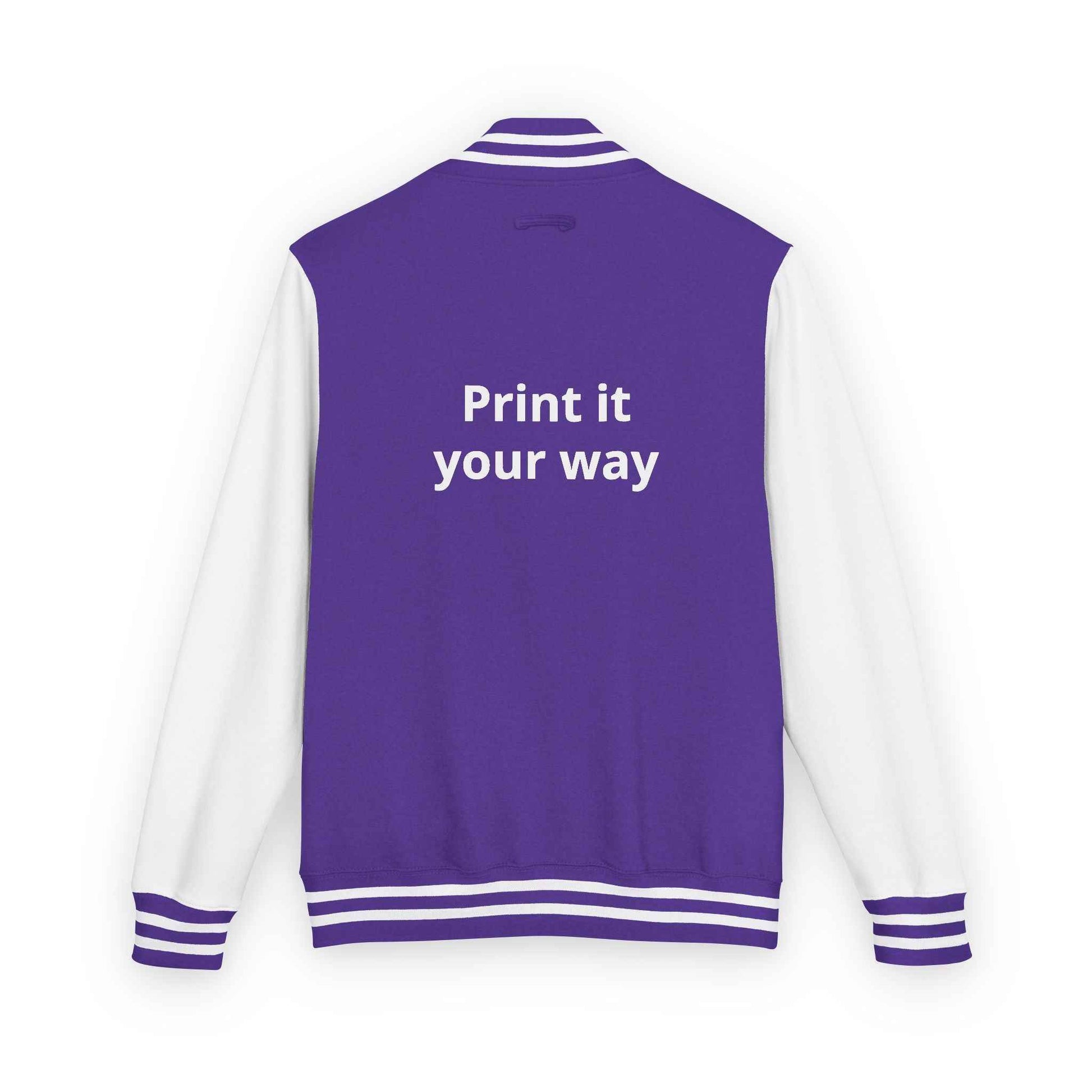 Letterman Jacket — "Print It Your Way" Customizable Varsity Jacket
