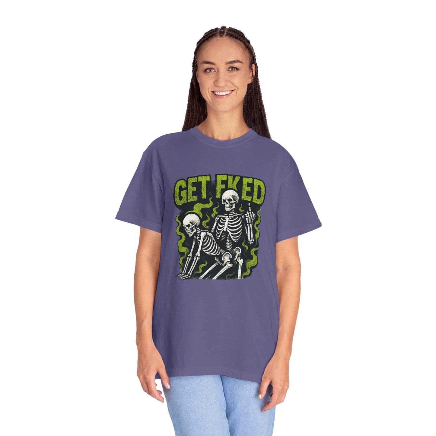 Get Fked Skeletons T-Shirt — Edgy Goth Skull Graphic Tee