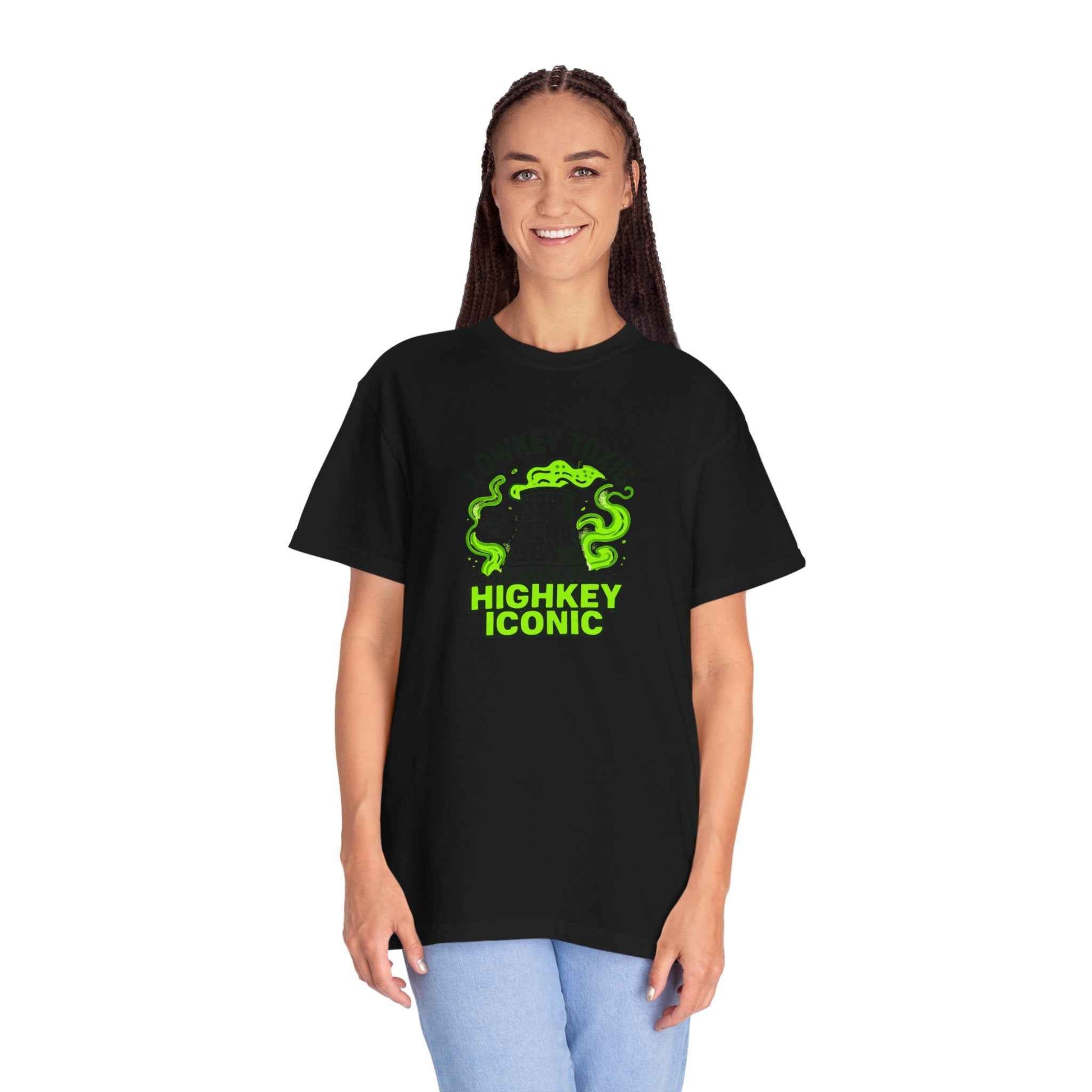 T-Shirt — "Lowkey Toxic, Highkey Iconic" Nuclear Monster Graphic Tee