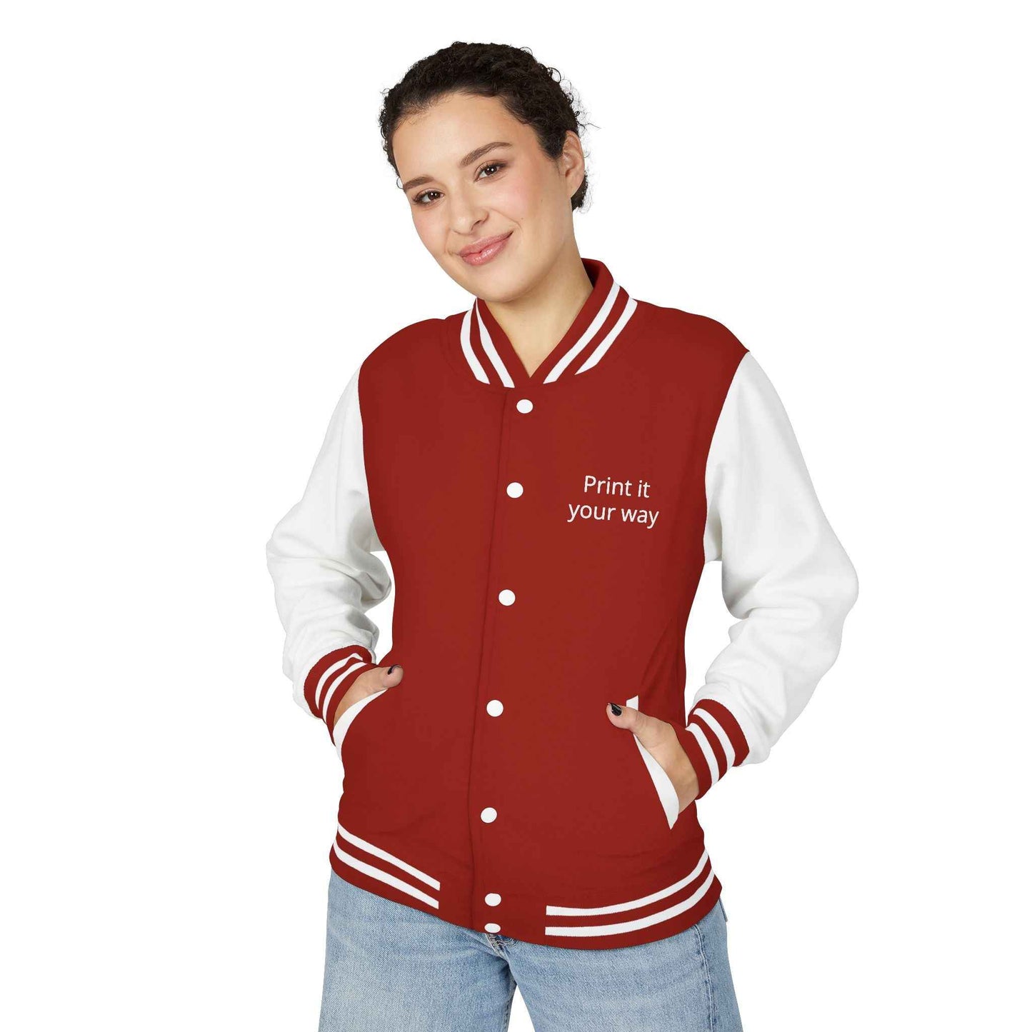 Letterman Jacket — "Print It Your Way" Customizable Varsity Jacket