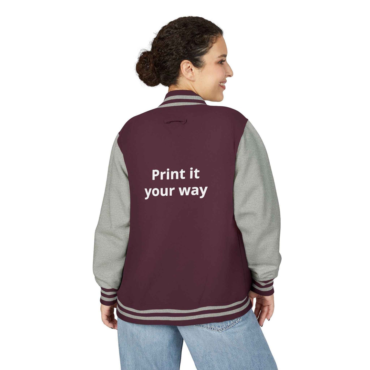Letterman Jacket — "Print It Your Way" Customizable Varsity Jacket