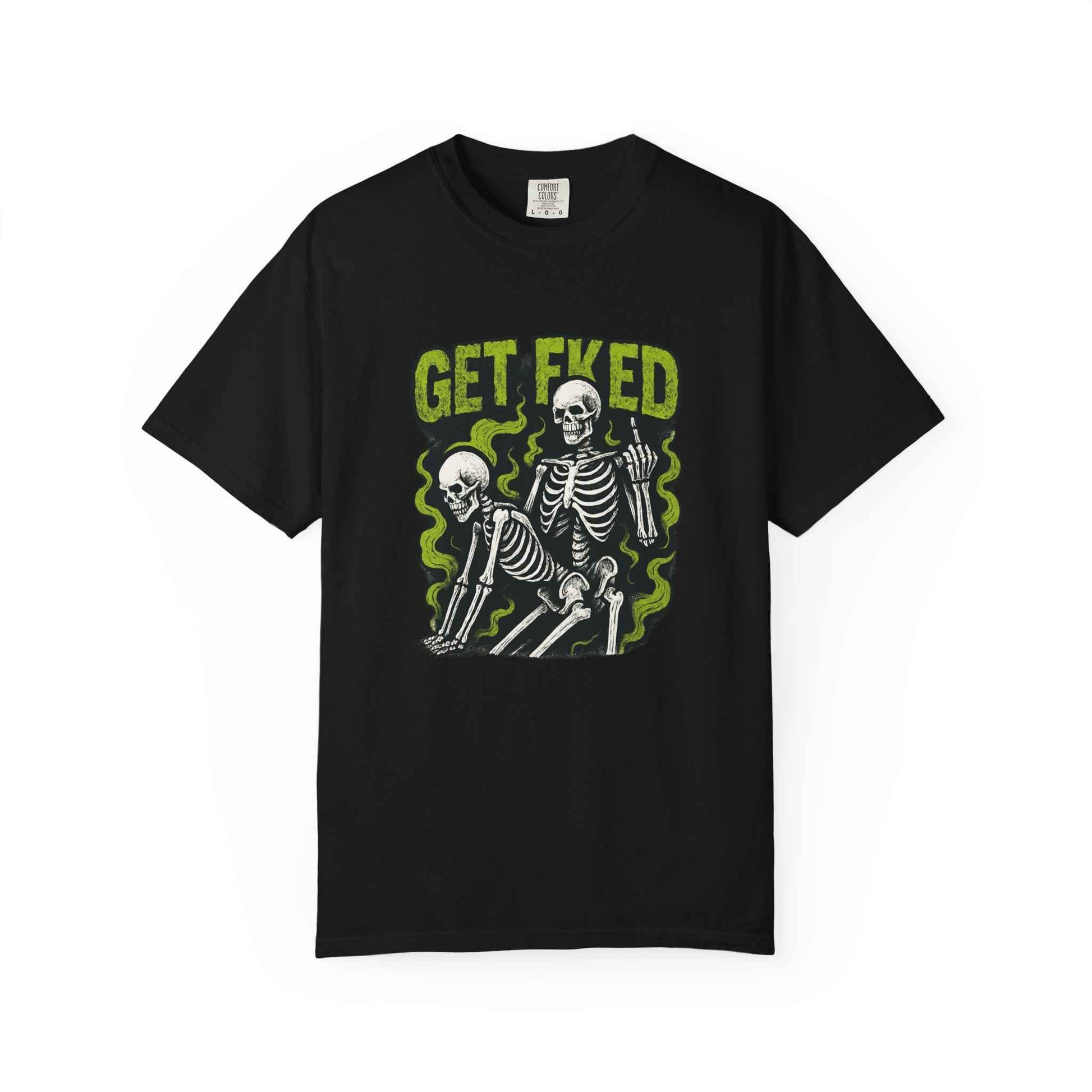 Get Fked Skeletons T-Shirt — Edgy Goth Skull Graphic Tee