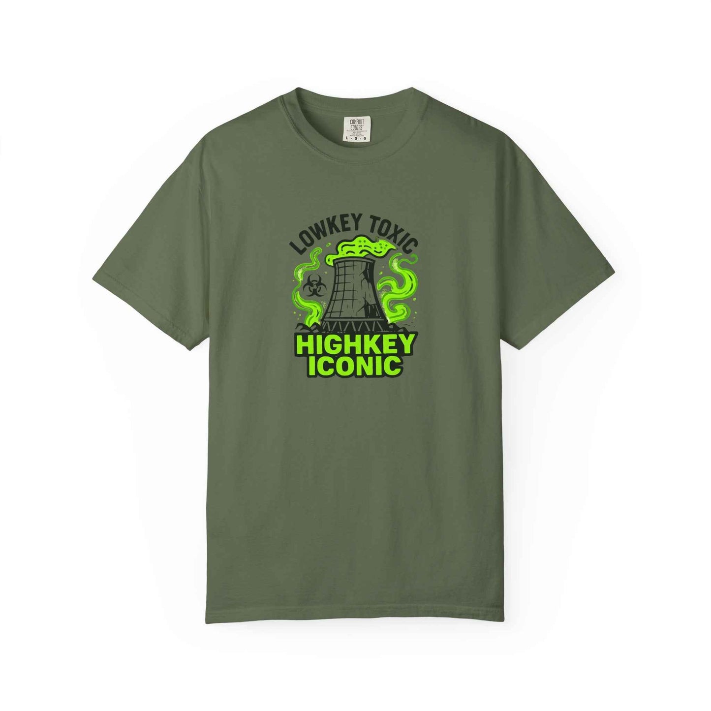 T-Shirt — "Lowkey Toxic, Highkey Iconic" Nuclear Monster Graphic Tee