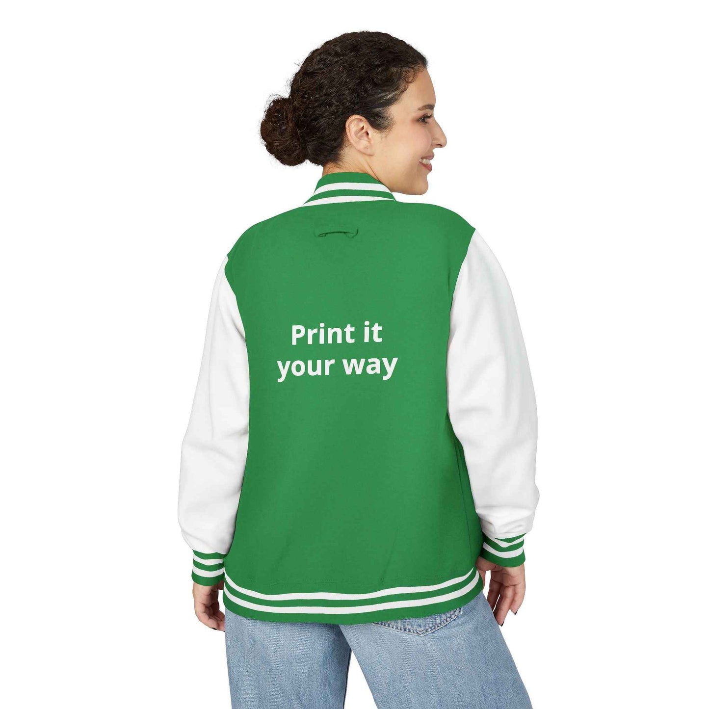 Letterman Jacket — "Print It Your Way" Customizable Varsity Jacket