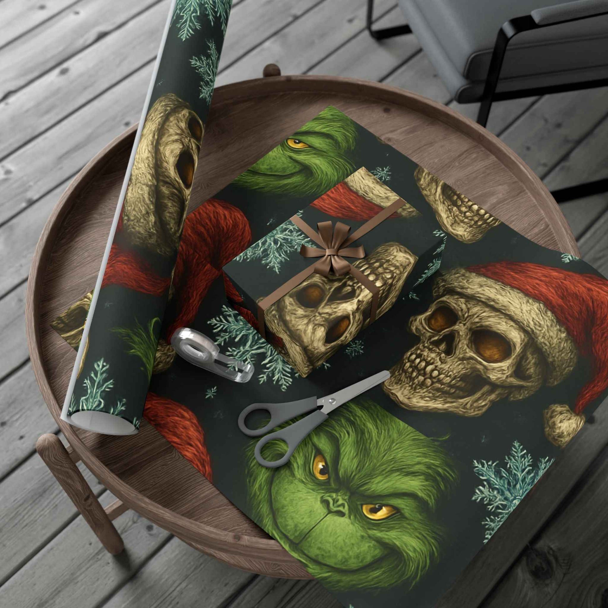 Grinch Christmas Gift Wrap Paper — Festive Holiday Wrapping Sheets