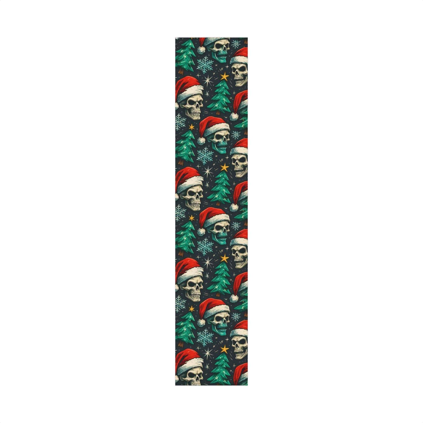 Skulls & Santa Christmas Gift Wrap Paper