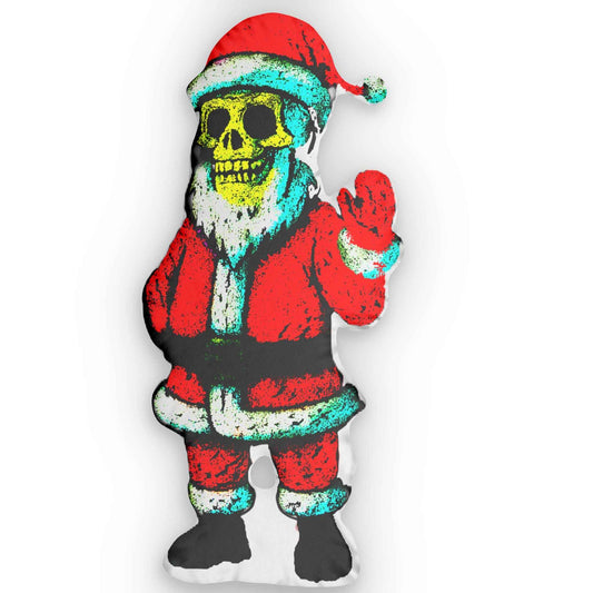 Skull Santa Custom Shaped Pillow – Gothic Christmas Decorative Cushion